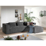 Lisa design - stella - canapé d'angle - en velours côtelé - 4 places - style contemporain - droit - gris ... Lisa design - stella - canapé d'angle - en velours côtelé - 4 places - style contemporain - droit - gris ...