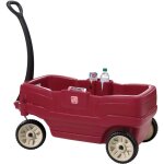 Step2 neighborhood wagon wagon jouet chariot jouet rouge, 2 places confortable et scuritaire avec ceintures ...