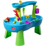 Step2 rain shower splash table d'eau avec 13 accessoires - bleu & vert table jeux d'eau table d'activit� ...
