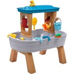 Step2 rain showers splash tub table d'eau avec 10 accessoires - gris & marron table jeux d'eau table ...