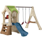 Step 2 - step2 play up gym set aire de jeux enfant avec toboggan & balanoire aire de jeux en plastique ...