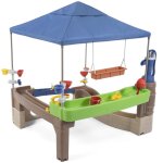 Step2 pump & splah shady oasis maison enfant avec jouets d'eau patio en plastique pour enfants avec pompe ...