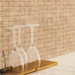 Thedecofactory - stick tile - sticker - carrelage mural faence adhsive imitation pierre brute ? 4 plaques ...