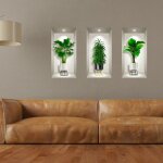 Sticker 3d plantes dans son jolis vases 60 x 90 cm