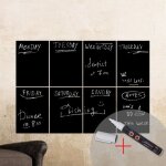 Ambiance - sticker - sticker ardoise tableau noir - stickers muraux adh�sif effa�able - 8 rectangles ...