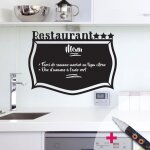 Ambiance - sticker - sticker ardoise tableau noir - stickers muraux adh�sif effa�able - restaurant 3 ...