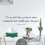 Sticker autocollant citation 'l'essentiel est invisible pour les yeux' antoine de saint - exup�ry, d�coration ...