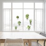 Plage - sticker autocollant electrostatique 30x21cm - photo pots herbes aromatiques - d�coration vitre ...