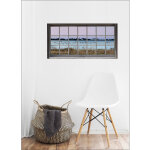 Sticker autocollant fen�tre trompe - l'oeil lacs et oiseaux, d�coratif 75x60cm