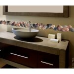 Sticker autocollant photo frise de galets 30x21cm - d�co murale int�rieure x2 - stickers d�coratifs pour ...