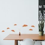 Sticker autocollant poissons rouges, 2 pi�ces, d�coratif, 21, 9 cm x 29, 7 cm - d�corez votre maison ...