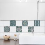 Sticker carrelage adh�sif 15x15cm x6 forli - autocollant d�coratif imitation carreaux de ciment ancien ...