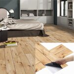 Sticker carrelage grain de bois, pvc autocollant en tuile imperm�able convient pour la d�coration du ...