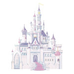 Roommates - stickers chteau belle au bois dormant princesse disney 83x107cm