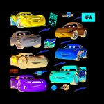 Sticker mural cars bleu, rouge, jaune et vert disney Sticker mural cars bleu, rouge, jaune et vert disney