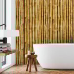 Ambiance - sticker - sticker effet papier peint - bambou de jakarta - 50x50cm