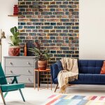 Sticker effet papier peint - briques de leicester - 30x30cm