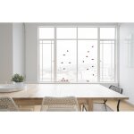 Plage - sticker lectrostatique coccinelles rouges et noires, dcoration originale pour vitre, 21 cm ...