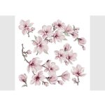 Stickers fleurs magnolia blossom - 1 planche 30x30cm