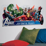 Roommates - stickers gant avengers prnom  personnaliser