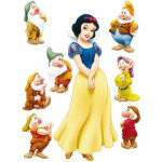 Stickers gant blanche neige et les 7 nains disney 42. 5 x 65cm
