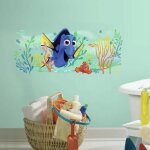 Thedecofactory - disney le monde de dory - stickers repositionnables gants dory et nemo, personnages ...