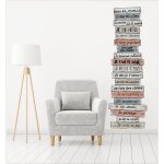 Plage - sticker mural adhsif trompe l'oeil, dcor rgle de la famille, 60x180cm, dcoration intrieure, ...