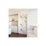 Plage - sticker mural autocollant ombrelles blanches et or, 204 cm x 83 cm