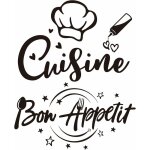 Serbia - stickers muraux autocollant texte franaise cuisine et bon appetit citation restaurant salle ...