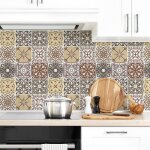 Ambiance - sticker - sticker mural carrelage adh�sif cuisine salle de bain - 9 stickers carreaux de ciment ...