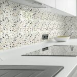 Stickers muraux - sticker mural carrelage adh�sif cuisine salle de bain - 9 stickers carrelages terrazzo ...