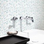Stickers muraux - sticker mural carrelage adh�sif cuisine salle de bain - 9 stickers carrelages terrazzo ...