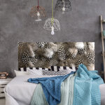 Sticker mural d�co chambre � coucher, plumes magniques pour t�te de lit, 83 cm x 160 cm, dormir paisiblement ...