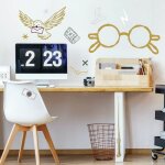 Sticker mural gant lunettes harry potter et stickers complmentaires