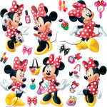 Sticker mural minnie mouse rouge et jaune disney Sticker mural minnie mouse rouge et jaune disney