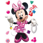 Sticker mural minnie mouse rose, noir et blanc disney Sticker mural minnie mouse rose, noir et blanc disney