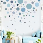 Sticker mural pastel cercles en couleurs tendres 65 pi�ces set