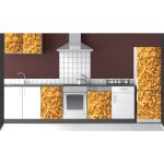 Plage - sticker mural pour rfrigrateur, trompe l'oeil ptes, 59, 5 cm x 180 cm, dcoration cuisine ...