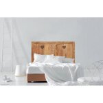 Sticker mural trompe l'oeil pour t�te de lit, style montage, motif coeur, 60 cm x 160 cm