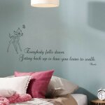 Stickers phrase bambi avec criture - getting back up - disney