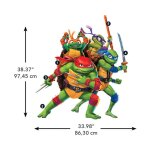 Stickers repositionnables - les tortues ninja - leonardo, donatello, raphal et michelangelo