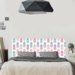 Plage - sticker t�te de lit, ananas multicouleurs, d�coration originale et naturelle, 60 cm x 160 cm