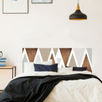 Sticker t�te de lit, bois pour un int�rieur de chambre cosy scandinave, 60 cm x 160 cm