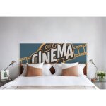 Sticker tte de lit, fan de cinma, chambre de cinphile, dcoration thme cinma, 60 cm x 160 cm