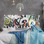 Sticker t�te de lit, street art, tag sur un mur, pour d�corer le bout de son lit, 60 cm x 160 cm