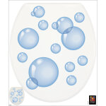 Plage - sticker wc abattant toilettes, d�co trompe l'oeil 33x38cm, bulles de savon, d�coration int�rieure, ...