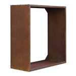 Estexo ? support � bois de chauffage en acier corten 100x100x38 cm ? r�sistant aux intemp�ries ? patine ...