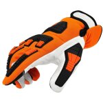 Stocker gants anti - coupure pour tron�onneuse 12 / xxl orange, en cuir