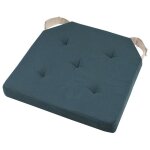 Stof - lot de 4 galettes de chaise duo velcro 38x38 cobalt lin