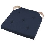 Stof - lot de 4 galettes de chaise duo velcro 38x38 marine lin
